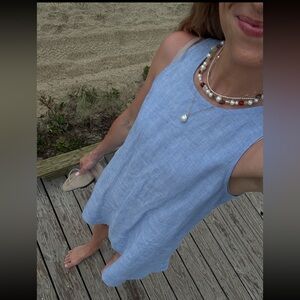 J. Crew Maxine button-back dress in linen